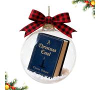 2D Arclyi A Christmas Carol Mini Book Ornaments, Timeless Holiday Treasures, Exquisite Literary Decor with Clear Mini Book Balls for Christmas Tree, Shelf & Thoughtful Gifts for Bookworms