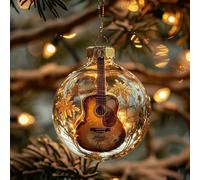2D Arclyic Musical Harmony Christmas Ornament, 8 Style Handcrafted Gift with Guitar, Piano, Violin & Saxophone, Handcrafted Musician Gift for Teachers, Band Members & Holiday Tree Decoration