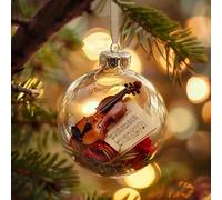 2D Arclyic Musical Harmony Christmas Ornament, 8 Style Handcrafted Gift with Guitar, Piano, Violin & Saxophone, Handcrafted Musician Gift for Teachers, Band Members & Holiday Tree Decoration