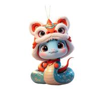 2D Auspicious Little Cute Acrylic Flat Print Backpack Indoor Hanging Ornament Ring Ornament Christmas (J, One Size)