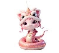 2D Auspicious Little Cute Acrylic Flat Print Backpack Indoor Hanging Ornament Ring Ornament Christmas (C, One Size)