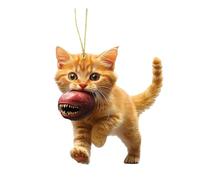 2D Cat 2D Flat Acrylic Small Pendant Car Interior Acrylic Pendant Decorations (C, A)