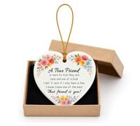 2D Ceramic Hearts with Quotes, Best Friend Birthday Gifts