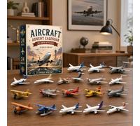 2D Christmas American Military Aircraft Advent Calendar 2026 Mini Ornaments (Aircraft model-B)