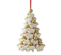 2D Christmas Animals Stacking Ornaments - Cute Chicken, Cow, Sheep Stacking Christmas Tree Shaped Decorations Tree Hanging Ornaments