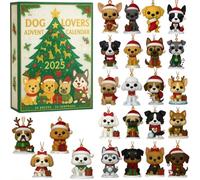 2D Christmas Tree Advent Calendar 2025 Limited-Edition Tractor 100th Anniversary Surprise Calendar Advent Ornaments Daily 24 Pcs Dog dog Calendar ornament dog For Dog treat For calendar pet gi