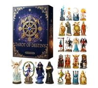 | 2D Decor Acrylic Festive | 24 Day Countdown Tarot Set | For Parties, Gathering, Activities, Holiday, Men, Family, Women, Adults,