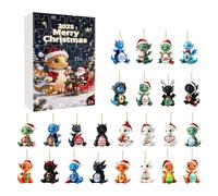 2d Dragon Advent Calendars 2025, 24 Days Christmas Countdown Calendar With 24pcs Cute 2D Acrylic Dragon Pendants, Hanging Christmas Tree Ornaments For Holiday Party Home