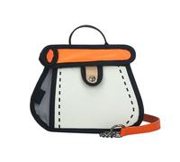2D Drawing Handbag Cartoon Shoulder Bag with Chain Strap Casual Crossbody Purse for a Stylish and Whimsical Look Novelty Crossbody Bag