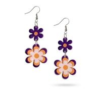 2D Flat Acrylic -Layer Floral Drop Earrings Vintage Dopamine Y2K Style Daisy Ideal Her