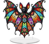2D Flat Halloween Diamond Art Painting Desktop Ornament Kit (Bat)