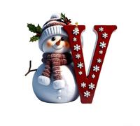 2D Flat Snowman Ornament 8cm Personalized Acrylic Christmas Letter Decor | Made from acrylic ready-to-hang with cord DIY customizable with names or phrases suitable for Christmas trees or wreaths