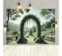 2D green vine wedding arch background wall hanging cloth background decoration room and studio props - multi-purpose room