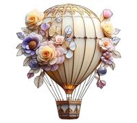 2D Hot Air Balloon Decorations Hanging Wall Art, Exquisite Solar Lanterns for Window, Garden, Backyard, Lawn & Outdoor Party Accent, Style3