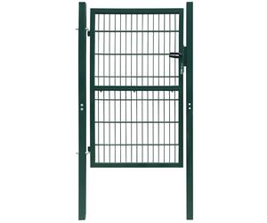 2D Metal Garden Fence Gate Yard Wire Mesh Single Door Grey/Green Multi Size vida