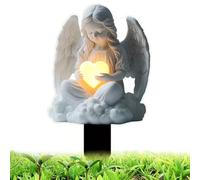 2D Miniature Angel Garden Stake, Weatherproof Grave Decoration (20x12cm)