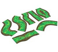 2D modular river set compatible with Warmachine & Hordes, Warhammer Age of Sigmar, Warhammer 40k, Star Wars Legion - Toxic - 7 pieces