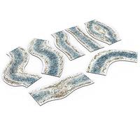 2D modular river set compatible with Warmachine & Hordes, Warhammer Age of Sigmar, Warhammer 40k, Star Wars Legion - Winter - 7 pieces