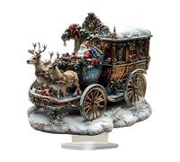 2D Nativity Scene Decoration, with Base, 20cm, Religious Christmas Ornament, Christian Festive Sign, Rich Visual Layers, for Desk, Shelf, Mantel, Table, Windowsill