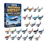 2D Passenger Advent Calendar 2026, 24 Days Christmas Countdown | 24-Day Countdown, Mini Toy Set, Christmas Countdown, Unique Designs, Die-Cast Models
