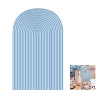 2D Printed Ripples Party Arch Covers Arched Backdrop Cover Stretchy Cover for Party Decoration Round Top Frame Spandex Cover (Sky Blue446,7.2x4ft)