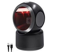 2D QR Hands-Free Barcode Scanner Omnidirectional Automatic Sensing Scanning USB Barcode Reader Adjustable Screen Scanning Platform Scanner for POS PC Supermarket Bookstore