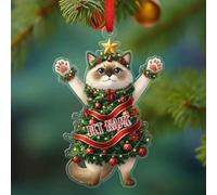 2D Ragdoll Cat Acrylic Ornament, Personalized Ragdoll Cat Tree Outfit Ornament, Custom Cat's Name Christmas Ornaments, Pet Christmas Tree Decoration 2025, Holiday Keepsake Gift for Pet Lovers/Owners