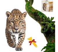 2D Realistic Leopard Wall Sticker, Removable PVC Animal Wall Decal, Peel and Stick 3D Wall Art Mural for Living Room Bedroom Home Decor (35x60cm,1pc)
