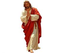 2D Retro Jesus Car Hanging Decor, Christian Rearview Mirror Ornament for Faith & Protection, Acrylic Flat MirrorOrnament for Auto Interior, Easter Jesus Faith Car Hanging Ornament