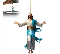 2d Retro Jesus Car Hanging Decor Faith & Peace Gift, Acrylic Flat Ornament for Rear View Mirror, Divine Journey Religious Accessories for Truck Auto Interior, Christmas Home Keepsake(1pc)