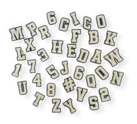 2D Set of Glow in the dark alphabets and numbers shoe charms PVC Cartoon shoe charm, Shoe Sandals Decoration for Boy Girl,initial charms Bracelet Wristband Charms, Party Favour Supplies Birthday Gifts