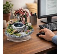 2D Tabletop Water Fountain Decor Living Room Shelf Home Ornament