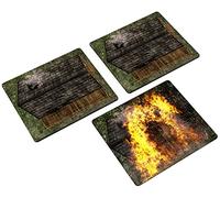 2D terrain - houses compatible with Warmachine & Hordes, Warhammer 9th Age and other miniature games and RPGs