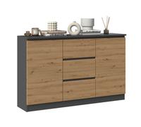 2D3S Modern Sideboard Anthracite Artisan Oak