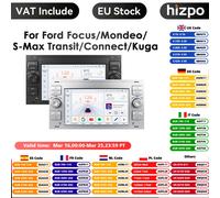 Hizpo 2DIN Android 14 Car Radio P2 G AHDC6 - Multimedia GPS Navigation for Ford Mondeo/S-Max/Focus