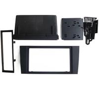 2Din Car Stero CD/DVD Radio Frame Fascia Compatible with A4 2000-2004 Dash Panel Face Plate Bezel Trim Mount Kit