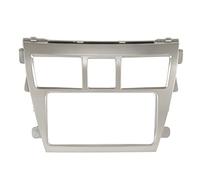 2Din Radio Stereo Fascia Frame Dash CD Panel Trim, Silver Replacement for Sedan 2006-2012, Belta - Stylish ABS Material, Seamless Fit, Covers Scratches