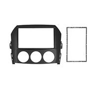 2Din Radio Stereo Fascia Frame Dash Panel Trim Replacement Stylish Design Seamless Fitment for MX5 Miata 2005 2015 Black ABS Material 6.8 x 3.9in