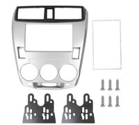 2Din Stereo Radio Fascia with Silver Frame for City 2008 2013