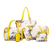 2E-youth Designer Purses and Handbags for Women Satchel Shoulder Bag Tote Top Handle Bag, 1f-yellow, L