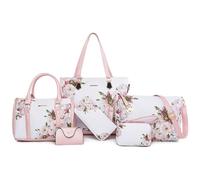 2E-youth Designer Purses and Handbags for Women Satchel Shoulder Bag Tote Top Handle Bag, 1h-white Flower
