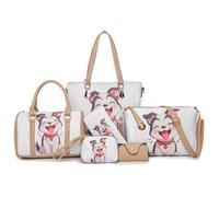 2E-youth Designer Purses and Handbags for Women Satchel Shoulder Bag Tote Top Handle Bag, 1k-khaki Dog, Women's Fashion