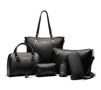 2E-youth Designer Purses and Handbags for Women Satchel Shoulder Bag Tote Top Handle Bag, 4a-black, Large