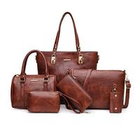 2E-youth Designer Purses and Handbags for Women Satchel Shoulder Bag Tote Top Handle Bag, 5a-brown, L