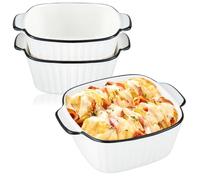 2er Ceramic Baking Dish, 14.5 X 12 X 5.5 Cm Square Baking Dishes With Handles For Hot Air Fryers, Deep Fryers, Ovens, Ovenproof And Microwave Safe