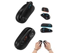 2er Pack Maus Griffe kompatibel mit Nintendo Switch 2 Joy Cons | Switch 2 Zubehör | Joy-Con Halterung als Maus, Schwarz (Schwarz, V2)