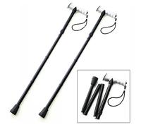 2er Set Aluminium Walking Stick Foldable With Gelgriff Adjustable Height