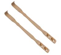 2er Set Back Scratcher With Massage Roller Bamboo Hand 46 CM Help