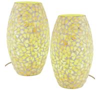 2er Set Boho Deco Table Lamp Bedside Lamp Made of Glass Mosaic Tiaga -2