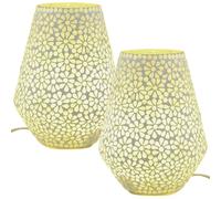 2er Set Boho Deco Table Lamp Bedside Lamp Mosaic Lamp Light